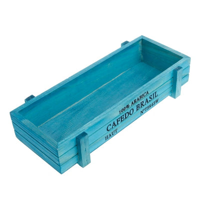 Garden Plant Pot Decorative Vintage Succulent Wooden Boxes Crates Rectangle Table Flower Pot Gardening Device